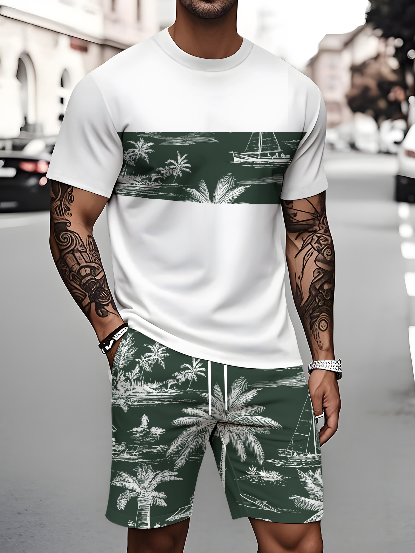 Men'S Fashion Undershirt - 2026 Summer Fashion T-Shirt and Shorts