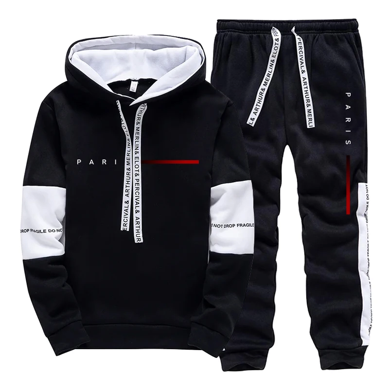 Men'S Fashion Usa - Men's Set Paris Fashion Hoodie and