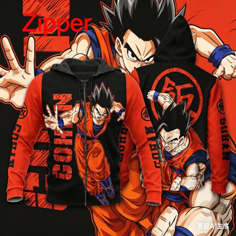 Dragon Ball Gohan Men Zipper H – Men'S Fashion Zipper Hoodie recenzja i cena