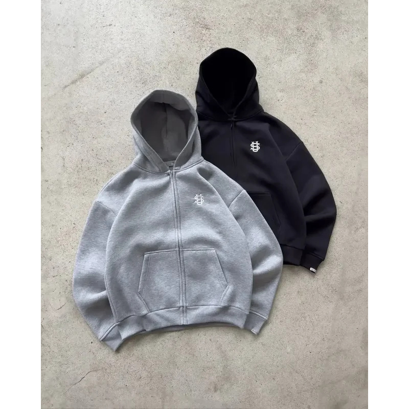 ♥ 2026 New 2025 Y2K Oversized  – Men'S Fashion Zipper Hoodie recenzja i cena