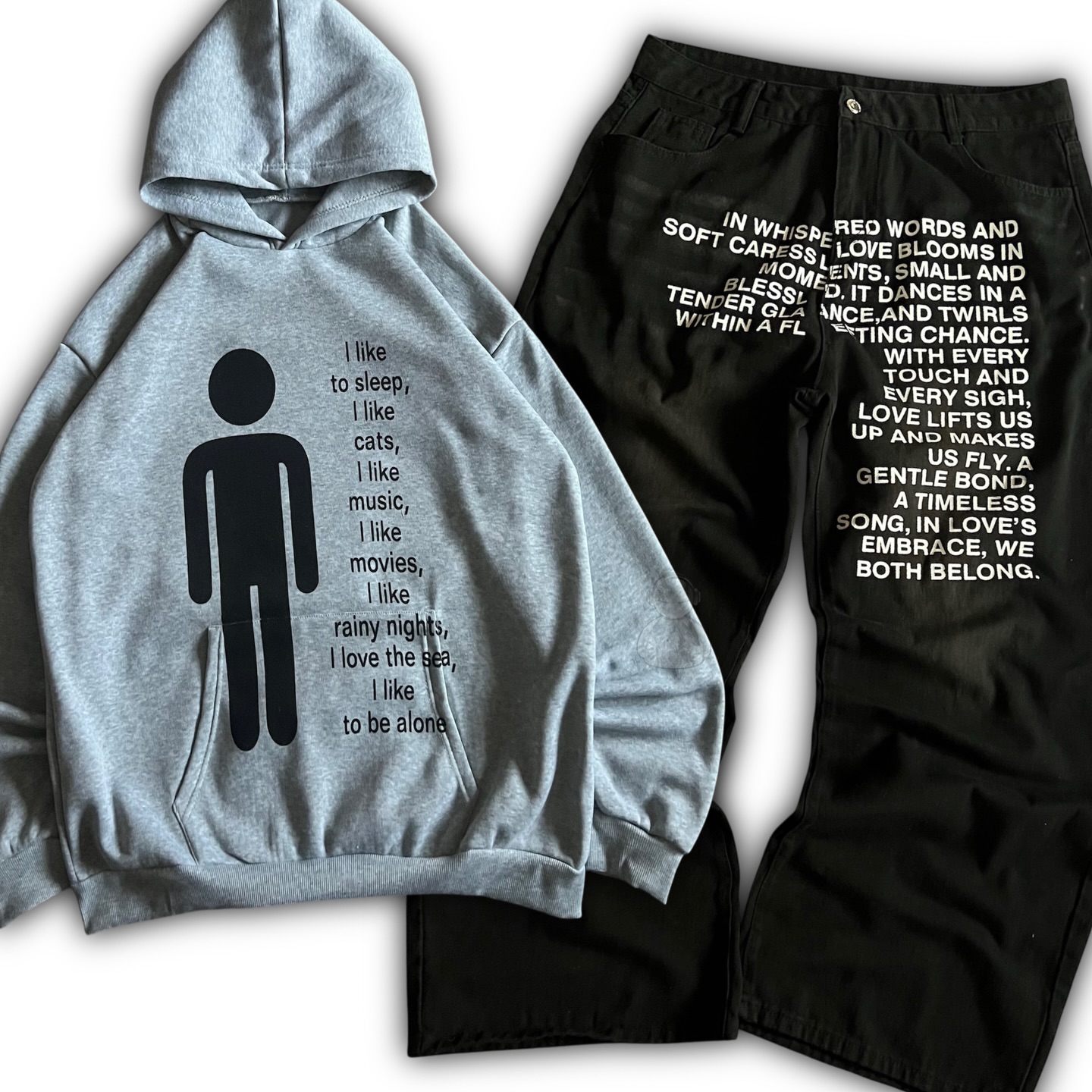 American Pattern Letter Jeans  – Men'S Fashion Zipper Hoodie recenzja i cena