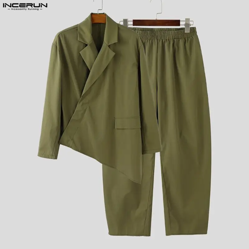 INCERUN Men Sets Solid Color L – Mens Fashion Blazer recenzja i cena
