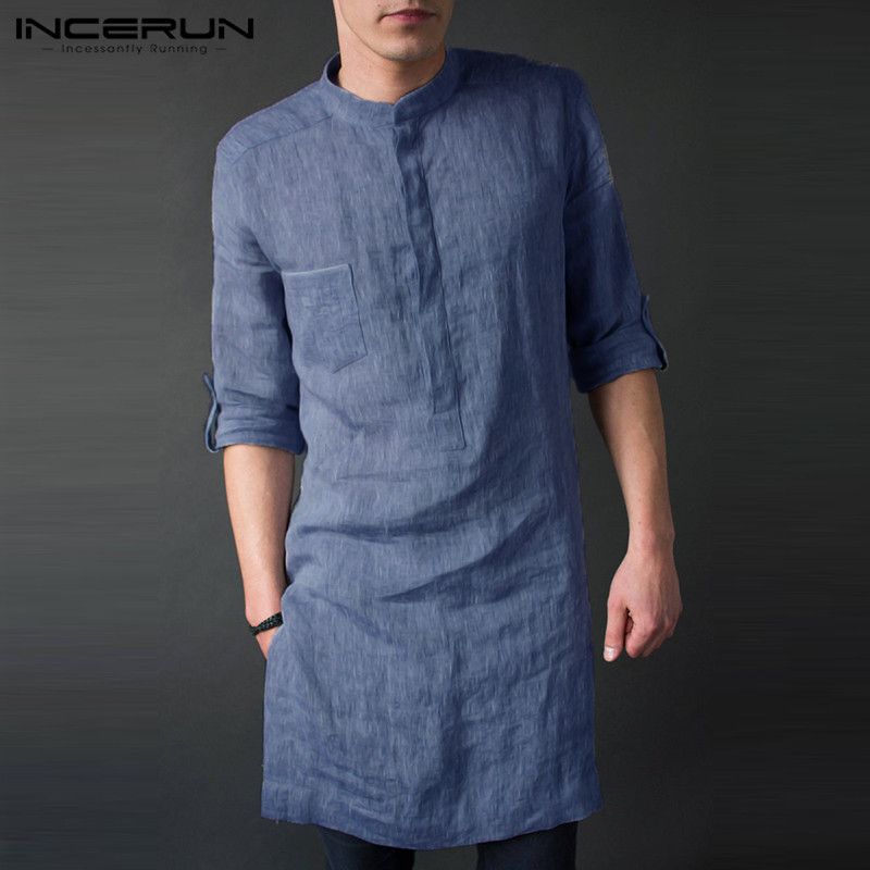 INCERUN Men's Long Sleeve Midi – Men'S Fashion Kurta recenzja i cena