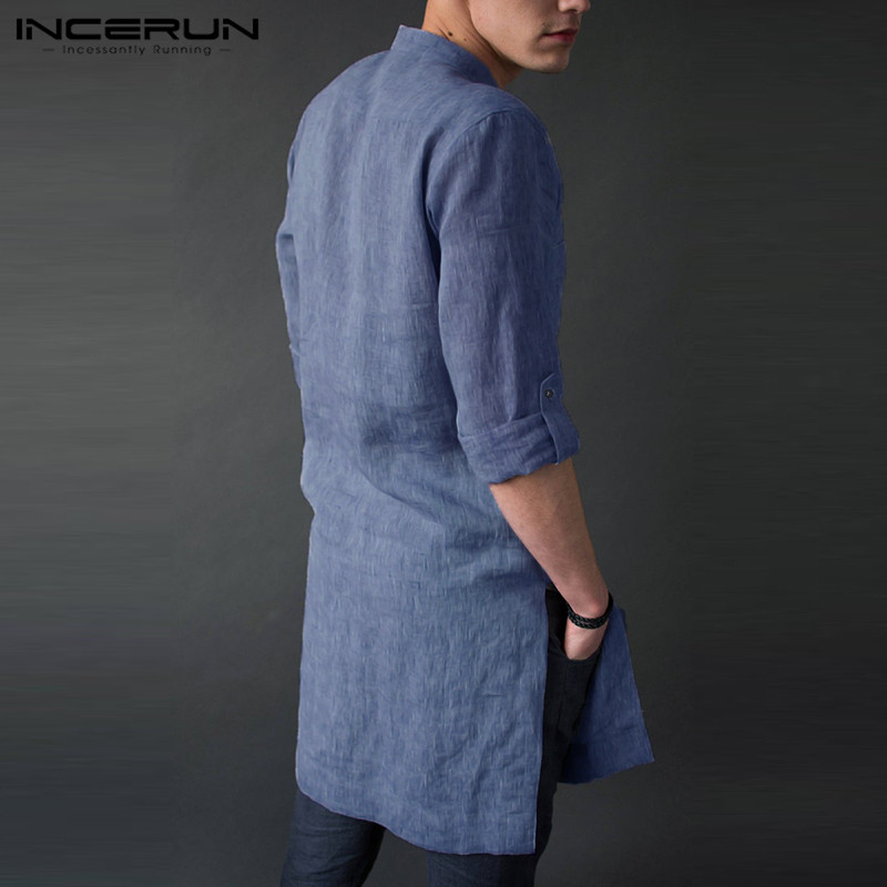 INCERUN Men's Long Sleeve Midi – Men'S Fashion Kurta recenzja i cena