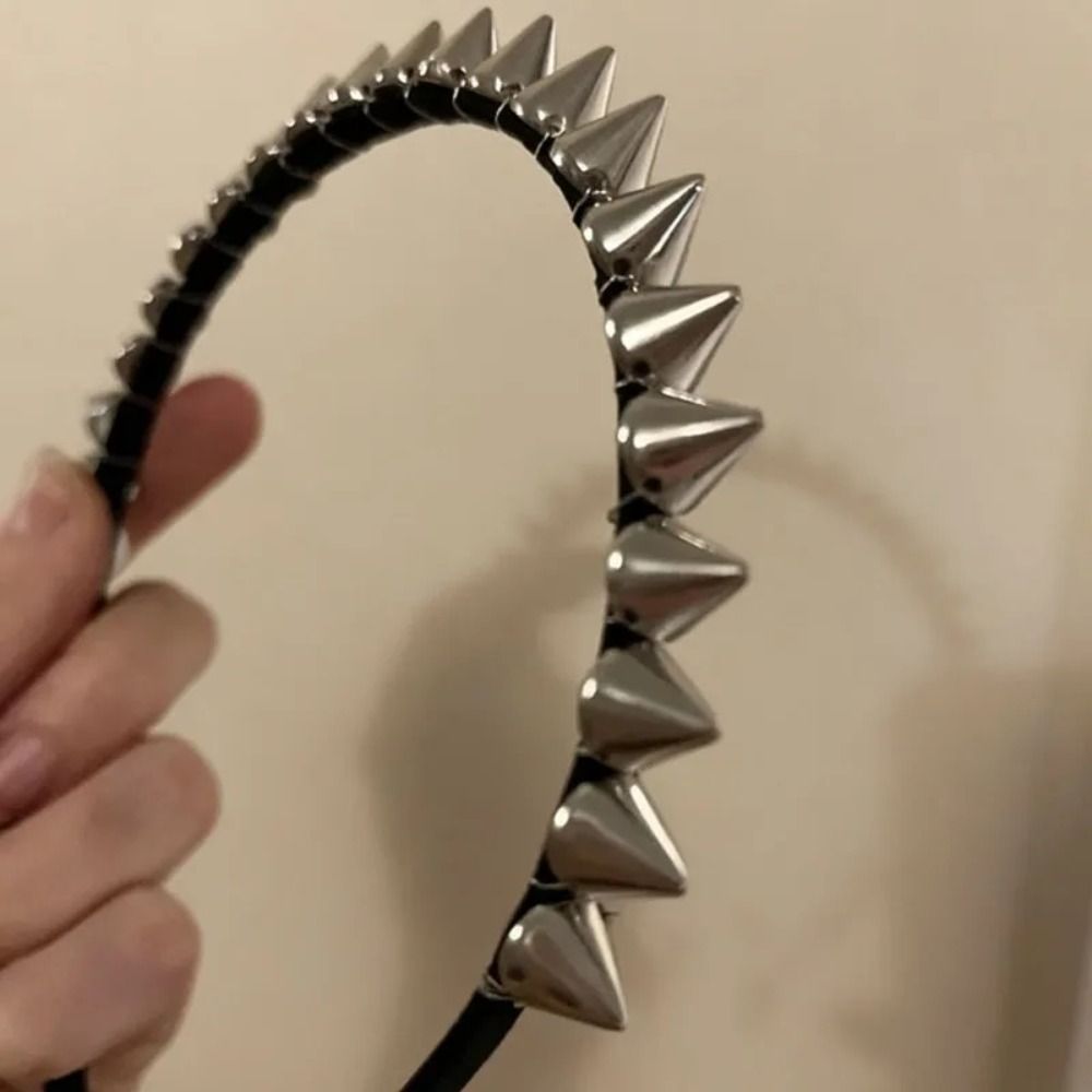 Edgy Hair Band Silver Stud Riv – Men Fashion Hair Style recenzja i cena