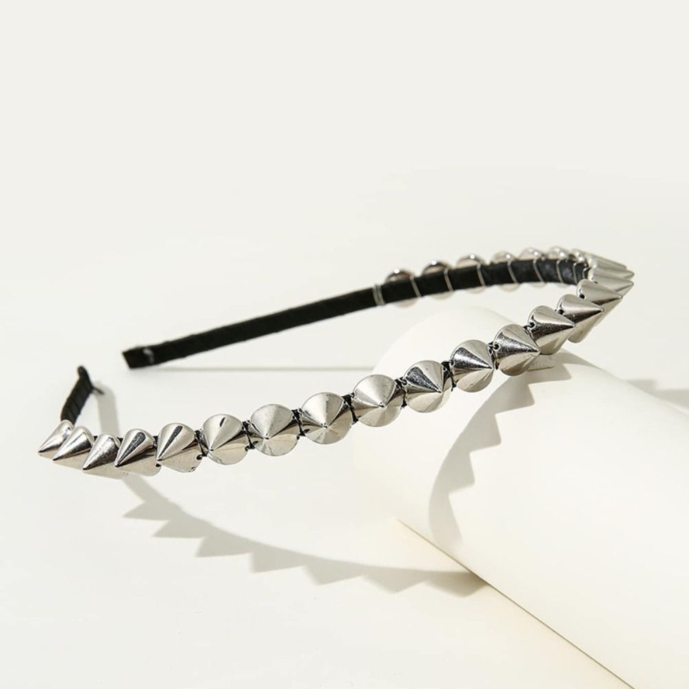 Edgy Hair Band Silver Stud Riv – Men Fashion Hair Style recenzja i cena