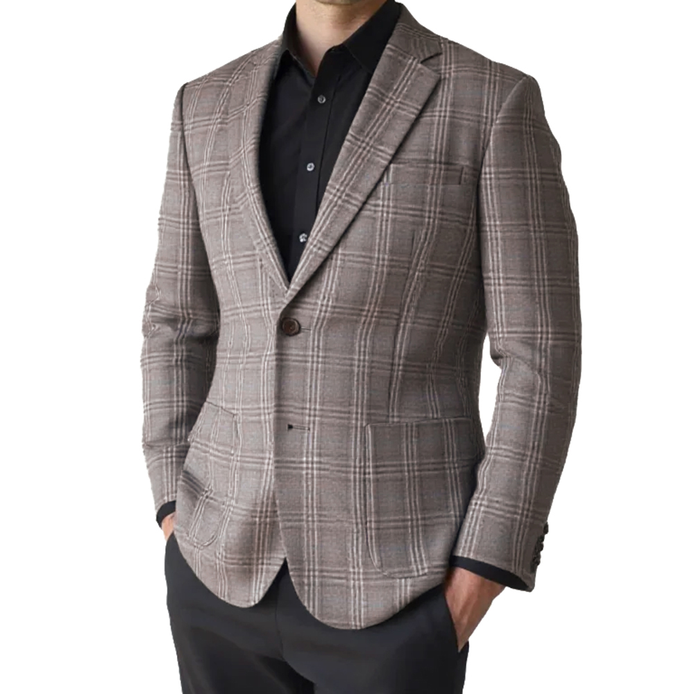 2026 Fashion Men Jacket Brown  – Mens Fashion Blazer recenzja i cena