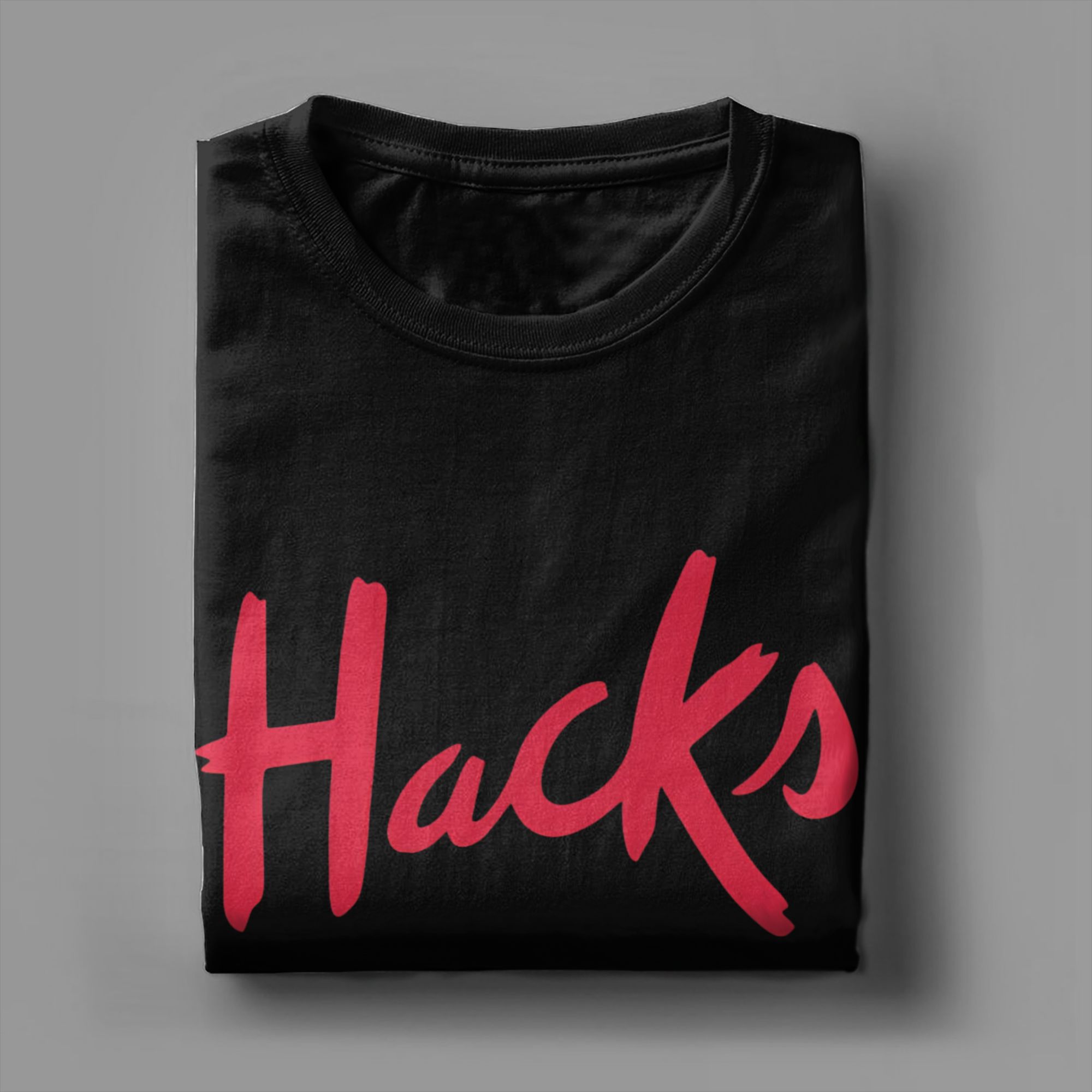 Hacks logo Cotton T Shirt For  – Mens Fashion Hacks recenzja i cena