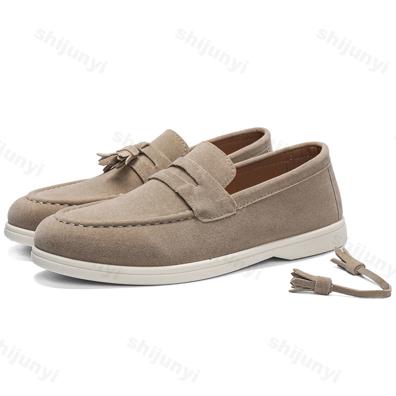 Men Flat Loafers Frosted Suede – Men'S Fashion For Wedding recenzja i cena