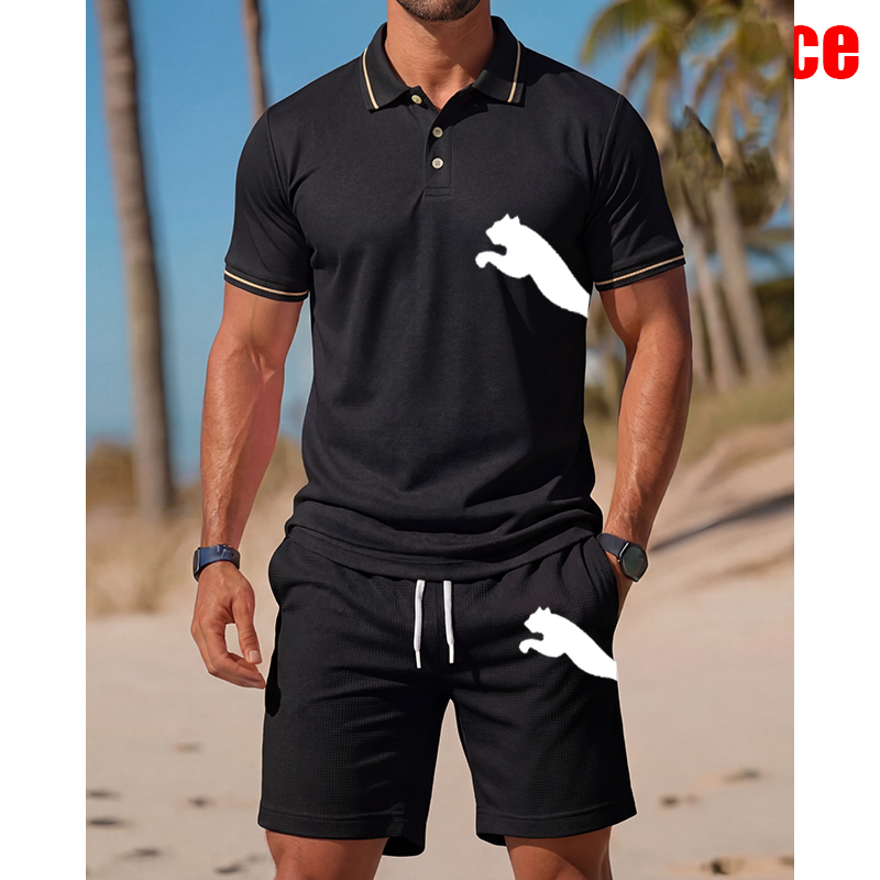 Men's Casual Short-Sleeved Pol – Men'S Fashion Outfits 2026 recenzja i cena