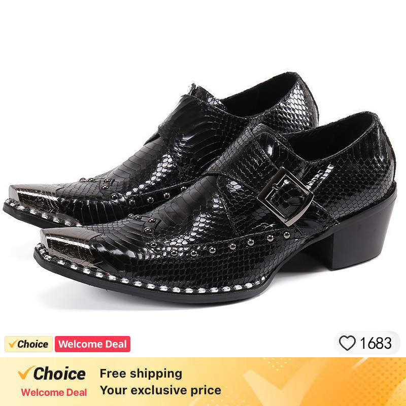Men's Red Snakeskin Studded Bu – Men'S Fashion For Wedding recenzja i cena