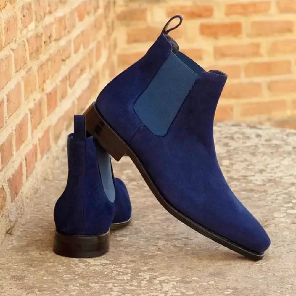 Chelsea Boots Men Blue Faux Su – Chelsea Boots Men recenzja i cena