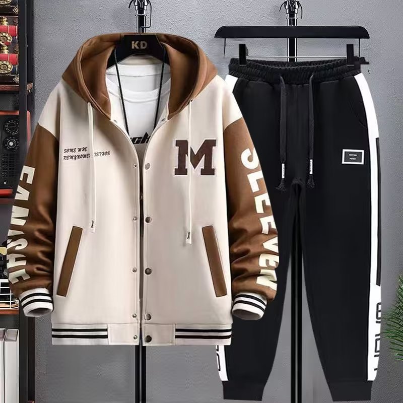 Men's Hooded Tracksuit Set Hoo – Men'S Fashion Zipper Hoodie recenzja i cena