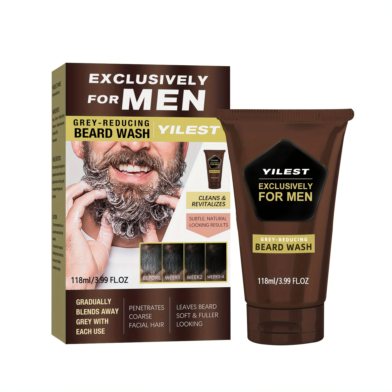 1-3pcs Men's Beard Black Dye D – Men Fashion Hair Style recenzja i cena