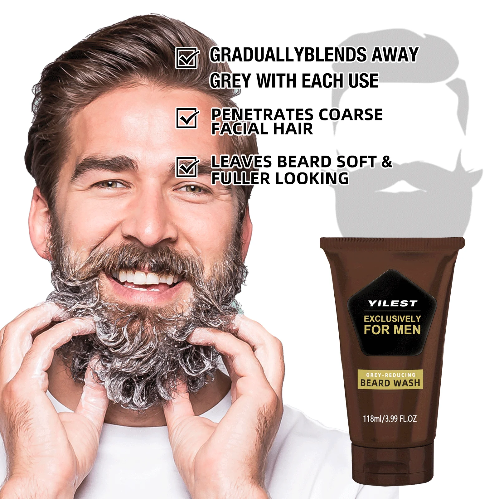 1-3pcs Men's Beard Black Dye D – Men Fashion Hair Style recenzja i cena