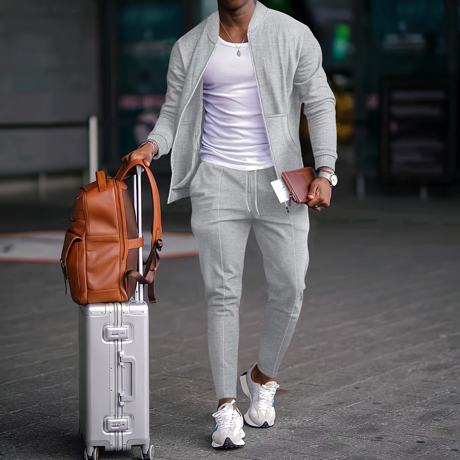 Men's Casual Blazer Set New Fa – Mens Fashion Blazer recenzja i cena
