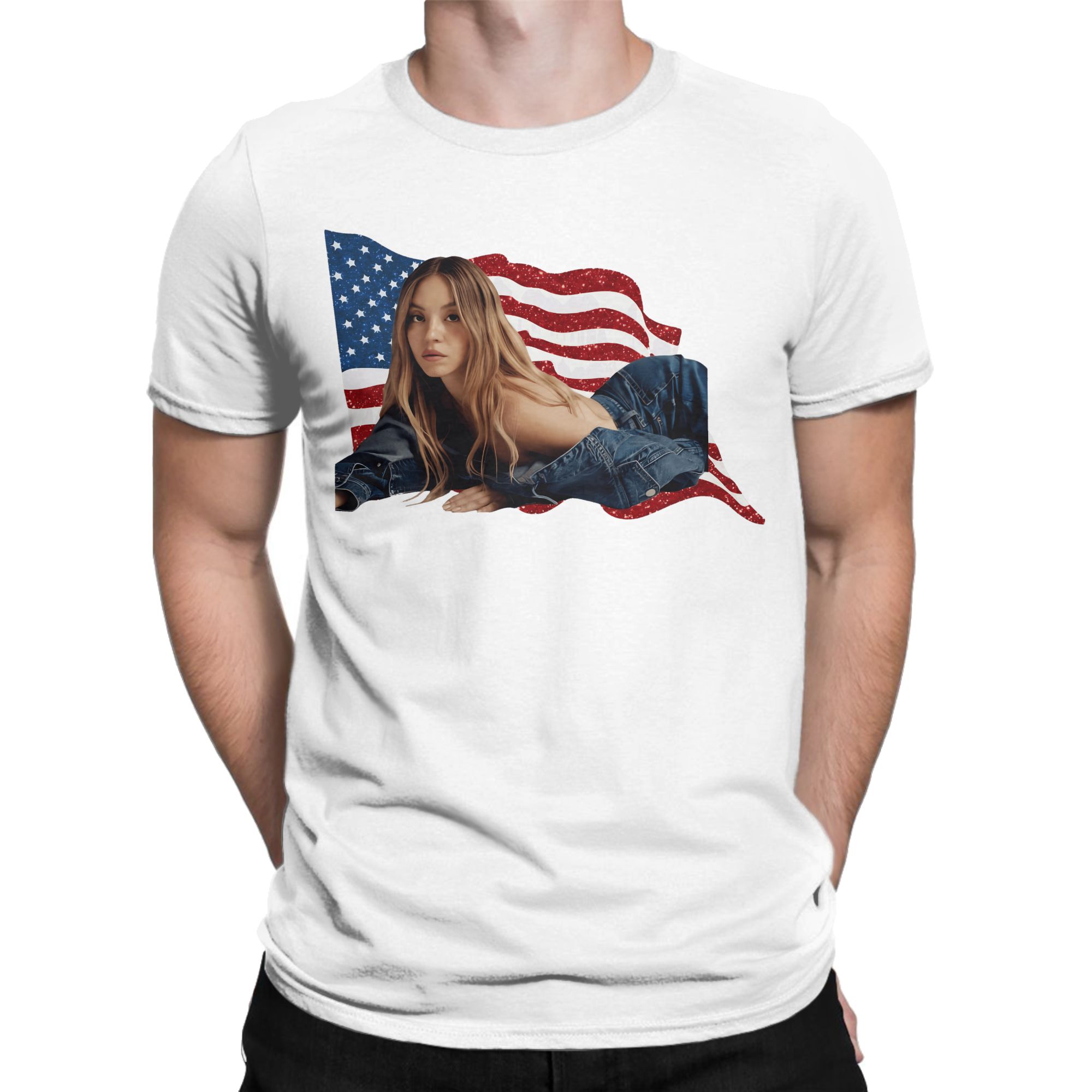 Sydney Sweeney Cotton T Shirt  – Men'S Fashion Sydney recenzja i cena