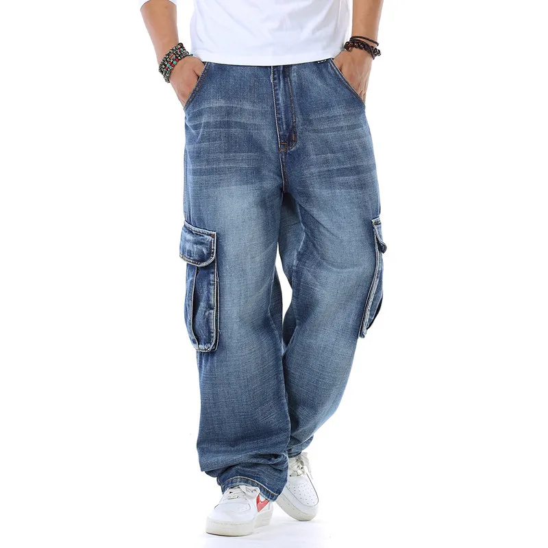 Mens Baggy Jeans Spring and Au – Men'S Fashion For Fat Guys recenzja i cena