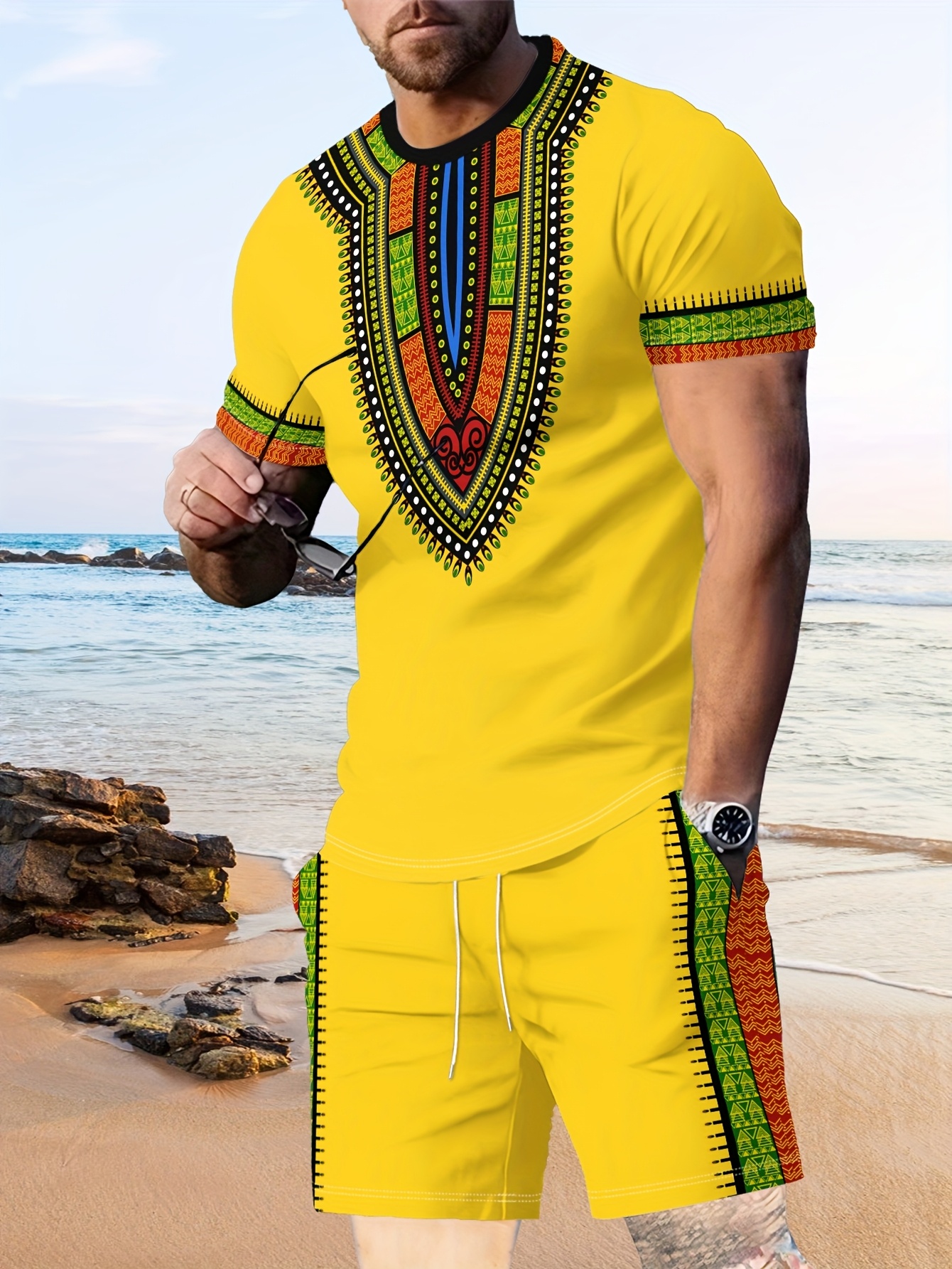 New Men's Suits African Dashik – Men'S Fashion Undershirt recenzja i cena