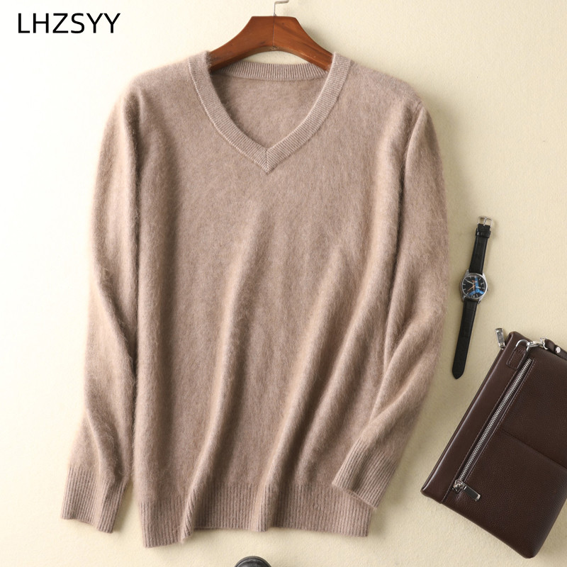 LHZSYY Men's 100% Mink Cashmer – Mens Fashion Jumpers recenzja i cena