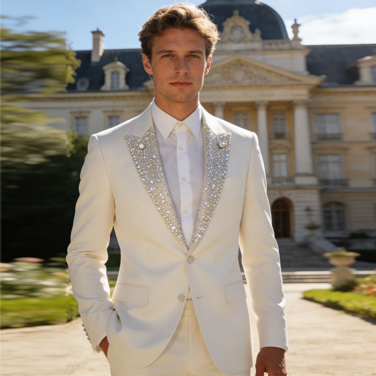 Customized Fashion Ornament Cr – Mens Fashion Blazer recenzja i cena