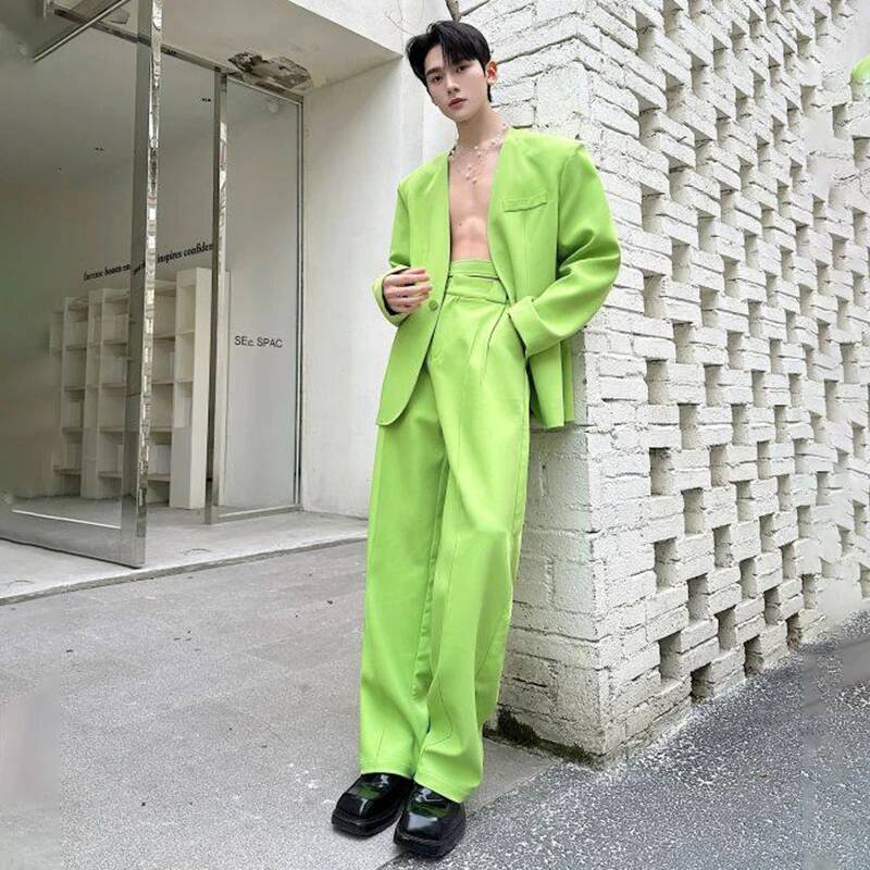 LUZHEN 2026 Spring New Solid C – Mens Fashion Blazer recenzja i cena