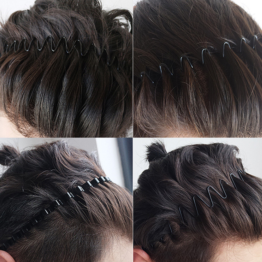 2-5Pcs Wavy Hairband Spring Ha – Men Fashion Hair Style recenzja i cena