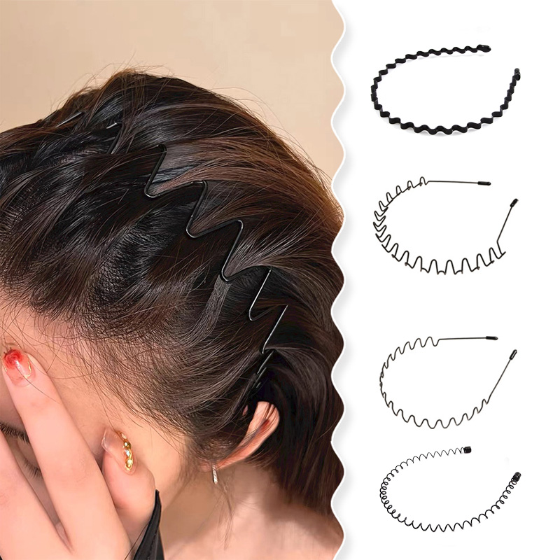2-5Pcs Wavy Hairband Spring Ha – Men Fashion Hair Style recenzja i cena