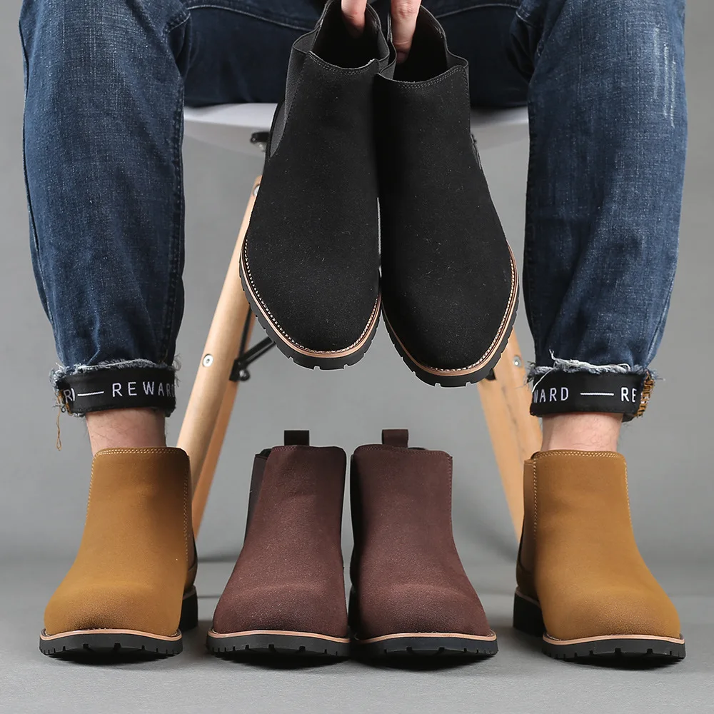 Men Ankle Boots British Style  – Chelsea Boots Men recenzja i cena