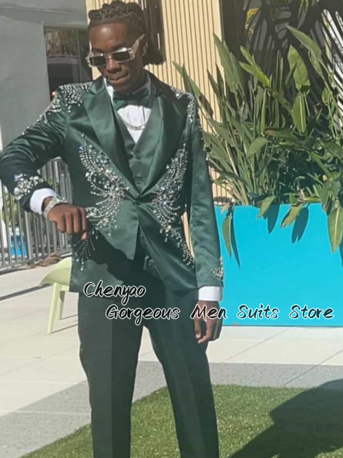 Elegant Fashion Rhinestone Men – Mens Fashion Blazer recenzja i cena