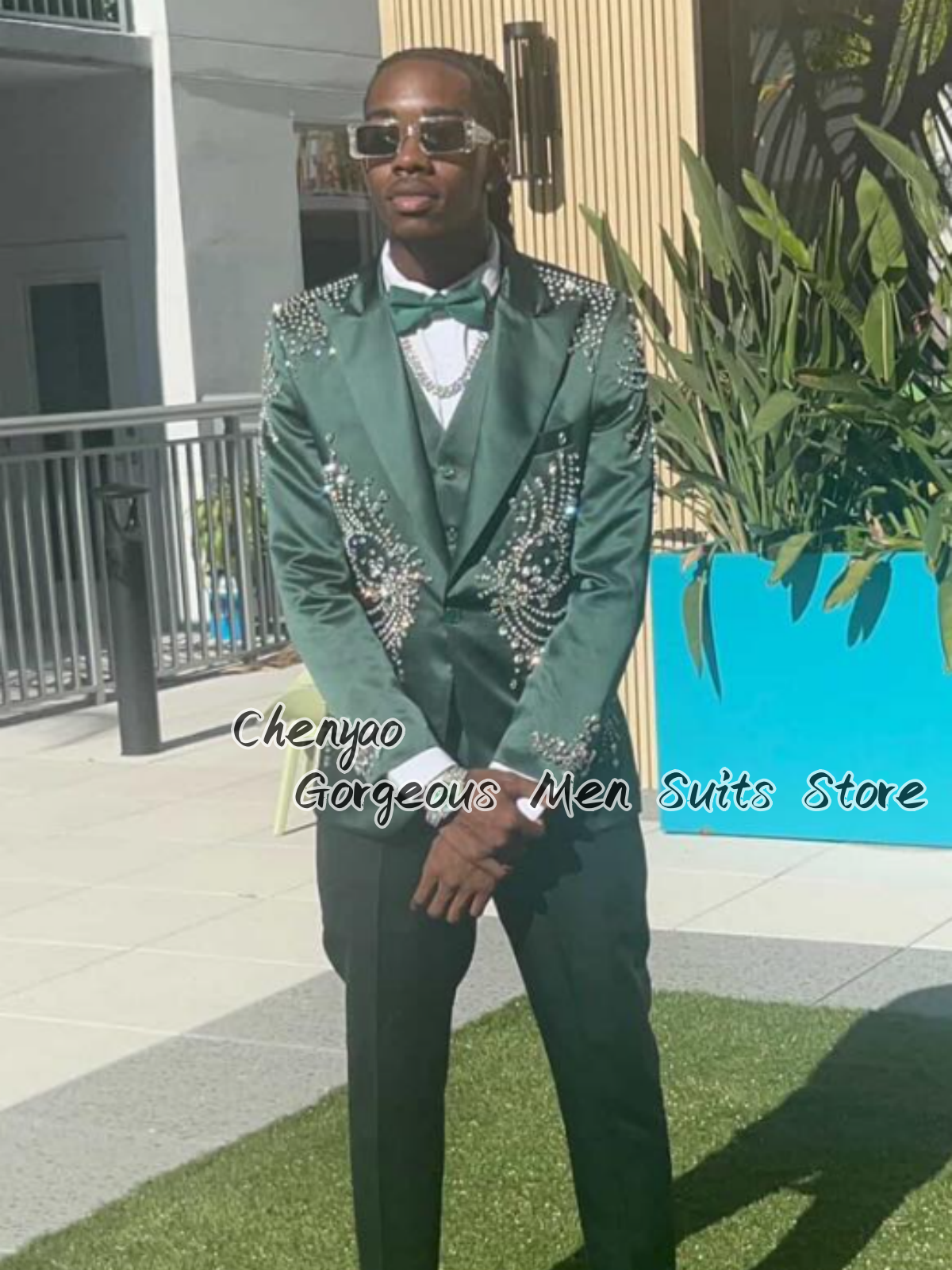 Elegant Fashion Rhinestone Men – Mens Fashion Blazer recenzja i cena