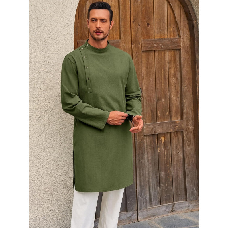 Mens Kaftan Thobe Robe Long Sl – Men'S Fashion Kurta recenzja i cena