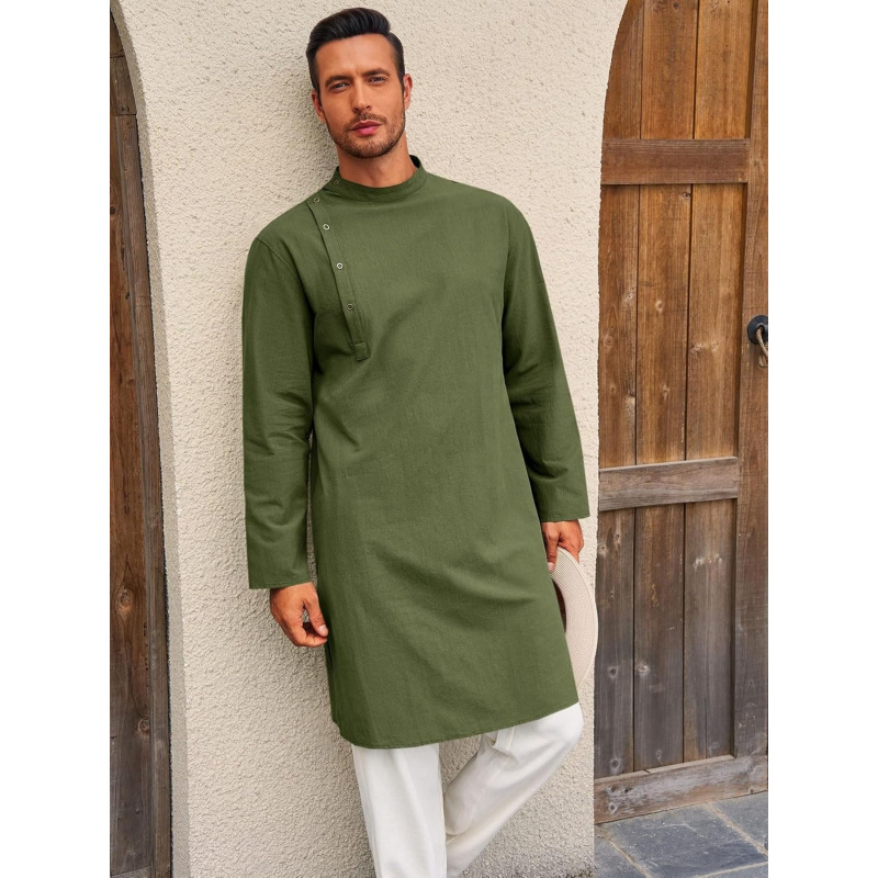 Mens Kaftan Thobe Robe Long Sl – Men'S Fashion Kurta recenzja i cena