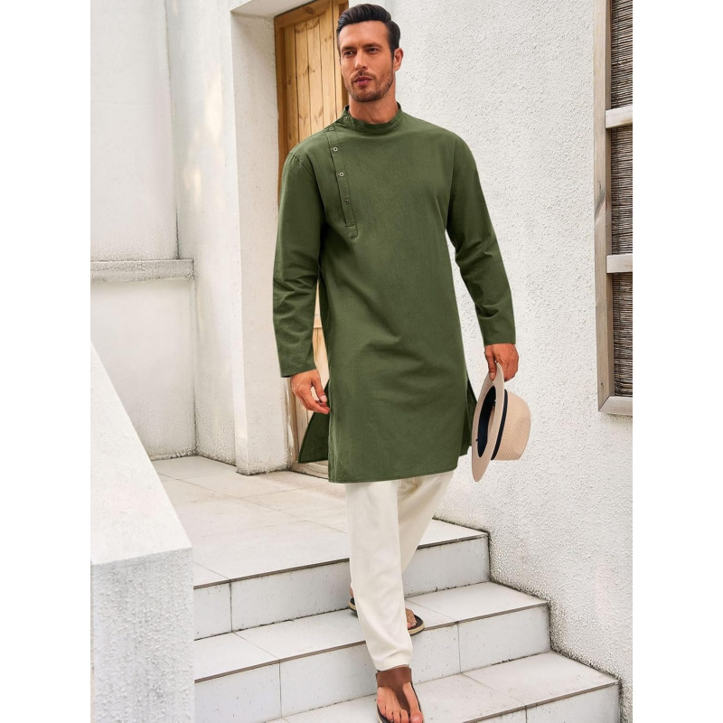 Mens Kaftan Thobe Robe Long Sl – Men'S Fashion Kurta recenzja i cena