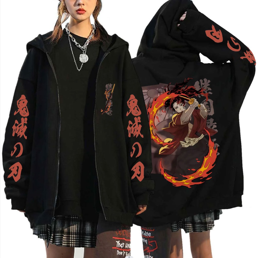 New Demon Slayer Tsugikuni Yor – Men'S Fashion Zipper Hoodie recenzja i cena