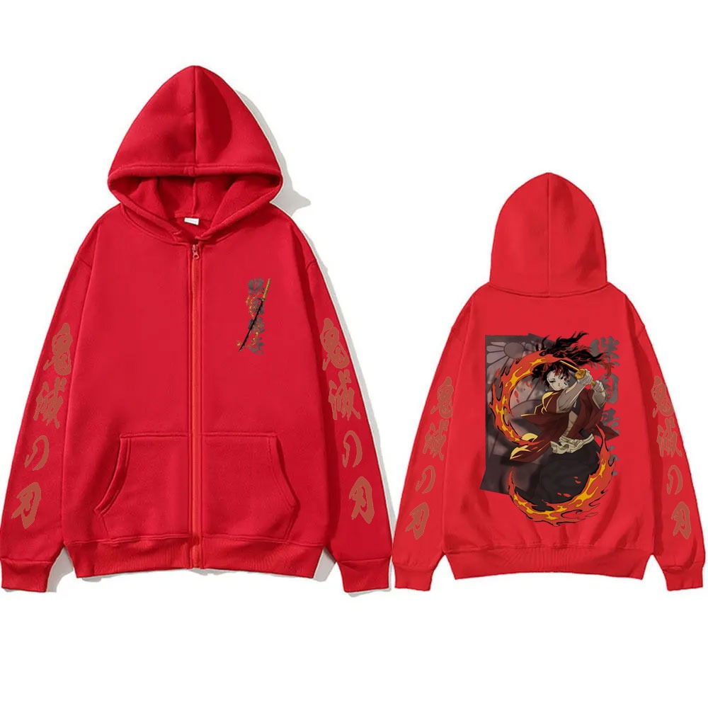 New Demon Slayer Tsugikuni Yor – Men'S Fashion Zipper Hoodie recenzja i cena