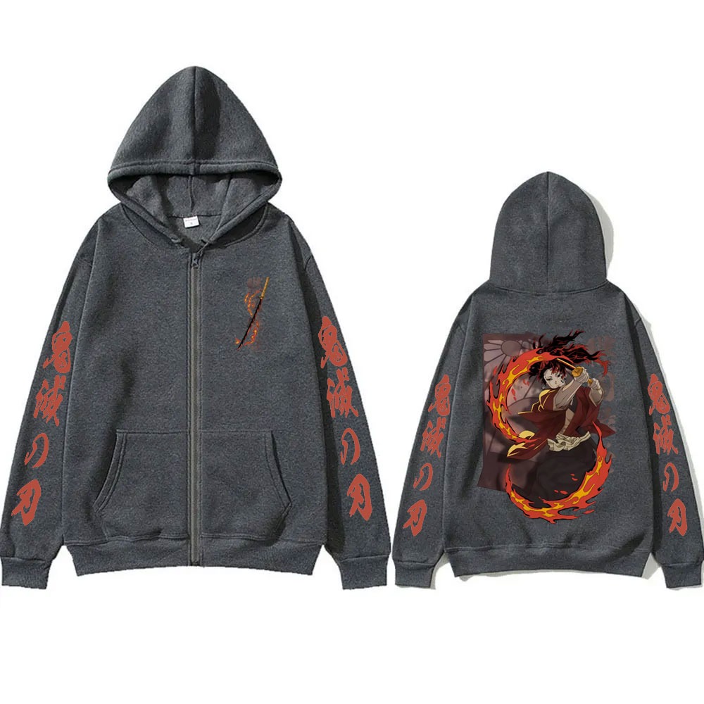 New Demon Slayer Tsugikuni Yor – Men'S Fashion Zipper Hoodie recenzja i cena