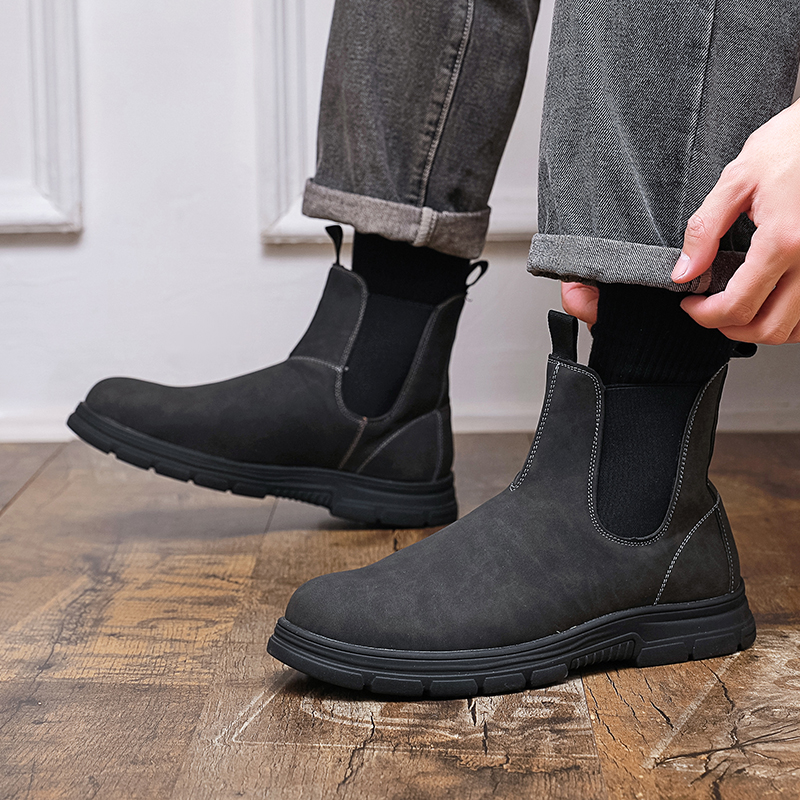 Men High Top Boots Thick Sole  – Chelsea Boots Men recenzja i cena