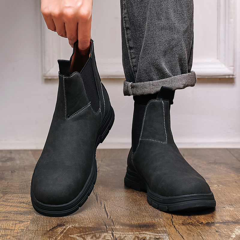 Men High Top Boots Thick Sole  – Chelsea Boots Men recenzja i cena