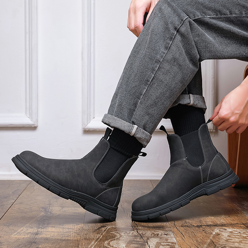 Men High Top Boots Thick Sole  – Chelsea Boots Men recenzja i cena