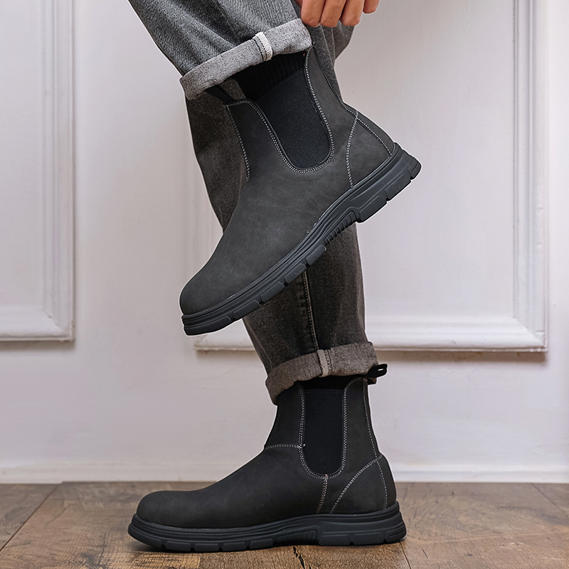 Men High Top Boots Thick Sole  – Chelsea Boots Men recenzja i cena