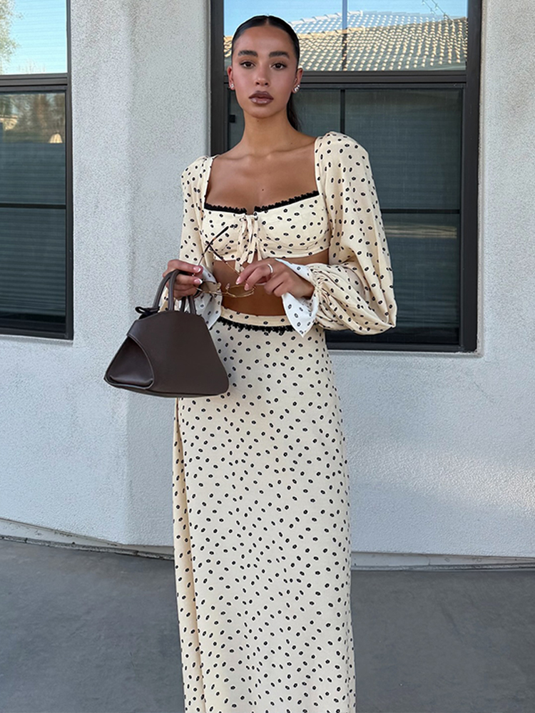 Elegant Women Floral Skirt Set – Men'S Fashion Outfits 2026 recenzja i cena