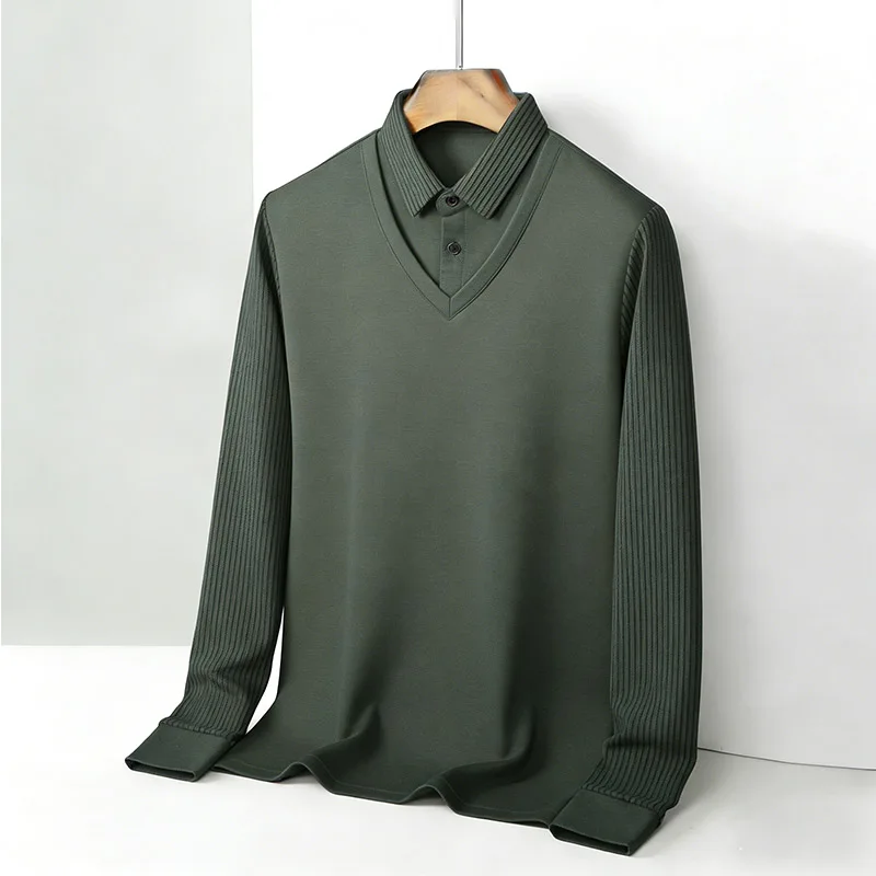 Men's Fake Two Piece Shirt Col – Men'S Fashion Undershirt recenzja i cena