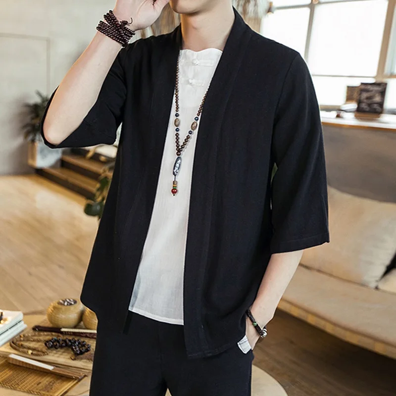 Japanese Kimono Men Cardigan S – Mens Fashion Jumpers recenzja i cena
