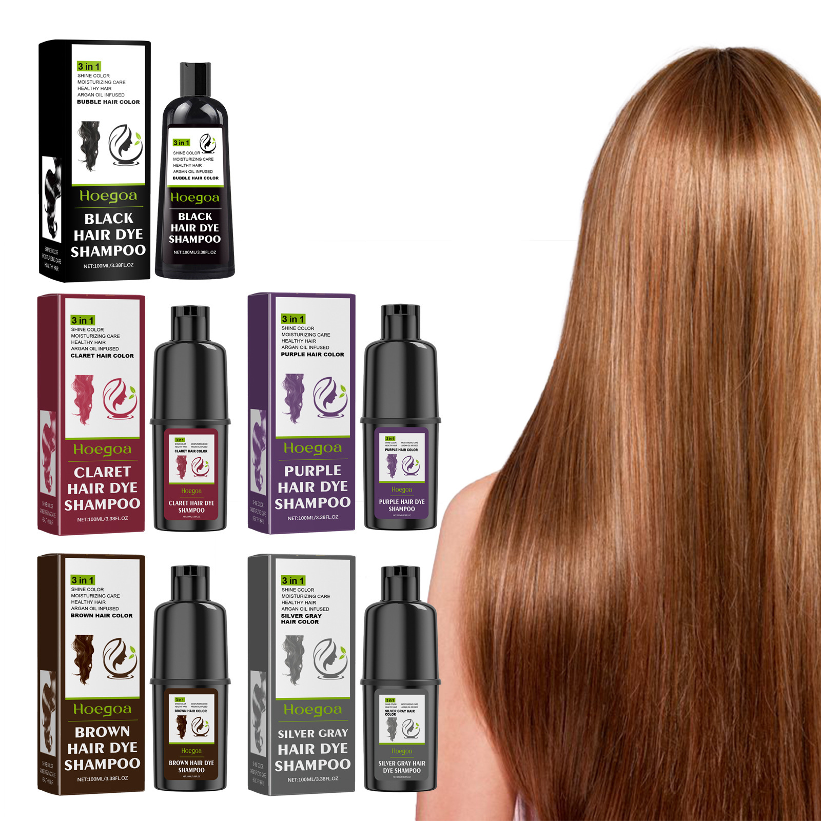 3 In 1 Hair Coloring Shampoo N – Men Fashion Hair Style recenzja i cena