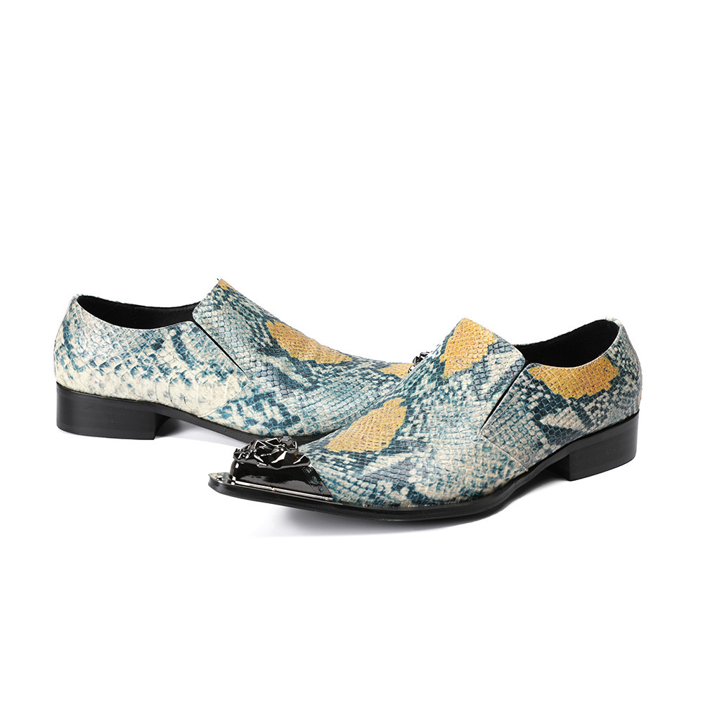 Men's Retro Red Snakeskin Poin – Men'S Fashion For Wedding recenzja i cena
